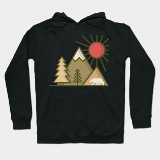 Vintage retro sunset art of zoo Hoodie